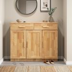MOLY 3 Door 2 Drawer Wooden Shoe Cabinet-Natural