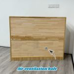 MOLY 3 Door 2 Drawer Wooden Shoe Cabinet-Natural - Image 8