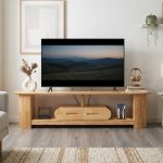 MOLY 180cm Solid Wood TV Cabinet-Natural