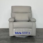 NEVA PU Leather Recliner Sofa-Grey - Image 2