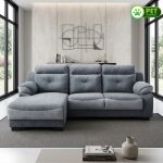 NEILSEN L Shaped 3 Seater Pet Friendly Sofa-Grey