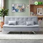OSLEN 3 Seater Pet Fabric Sofa Bed-Grey