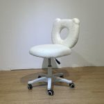 PANDA Fleece Fabric Study Chair-White - Image 6