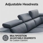 PASADENA 6 Seater Pet Friendly Corner Sofa-Grey - Image 6