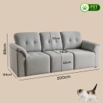 PAVILION 3 Seater Pet Friendly Sofa-Grey - Image 3
