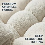 POUF Soft Dimity Fabric Recliner Sofa-Cream - Image 4