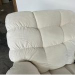 POUF Soft Dimity Fabric Recliner Sofa-Cream - Image 7