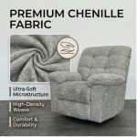 POUF Soft Dimity Fabric Recliner Sofa-Grey - Image 4