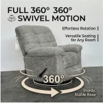 POUF Soft Dimity Fabric Recliner Sofa-Grey - Image 3