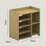 RAIDEN 70cm Open Shoe Rack-Oak - Image 3