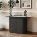 RAVINE 120cm Sintered Stone Console Table-Black - Image 2