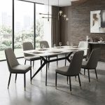 ROSELLE 6 Seater Sintered Stone Dining Set-3 Colors - Image 4
