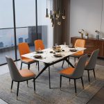 ROSELLE 6 Seater Sintered Stone Dining Set-3 Colors - Image 6