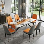 ROSELLE 6 Seater Sintered Stone Dining Set-3 Colors - Image 3