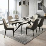 ROSELLE 6 Seater Sintered Stone Dining Set-3 Colors
