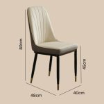 ROSELLE PU Dining Chair-Cream - Image 7