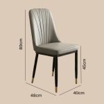 ROSELLE PU Dining Chair-Grey - Image 6