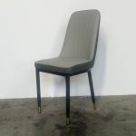 ROSELLE PU Dining Chair-Grey - Image 4