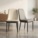 ROSELLE PU Dining Chair-Cream - Image 2
