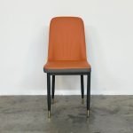 ROSELLE PU Dining Chair-Orange - Image 8