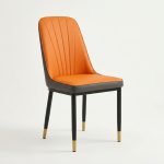 ROSELLE PU Dining Chair-Orange - Image 7