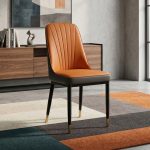 ROSELLE PU Dining Chair-Orange