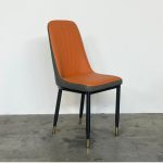 ROSELLE PU Dining Chair-Orange - Image 4