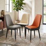 ROSELLE PU Dining Chair-Orange - Image 9