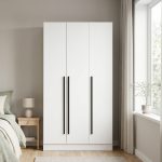 SHEILA 2 & 3 Door Wardrobe-White - Image 2