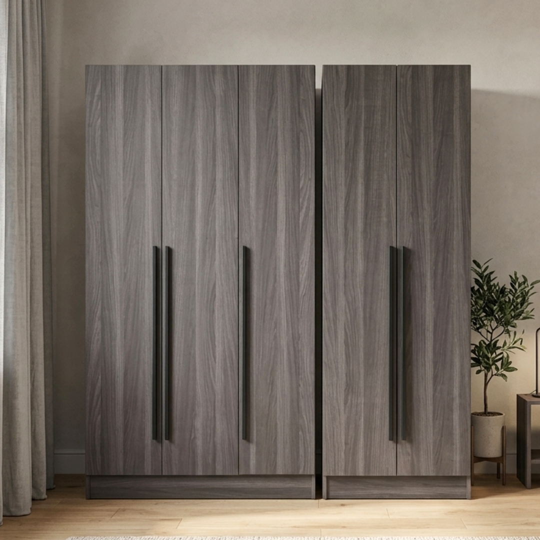 SHEILA GREY OAK-1 SHEILA 2 & 3 Door Wardrobe-Grey Oak - Image 1