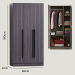 SHEILA 2 & 3 Door Wardrobe-Grey Oak - Image 6