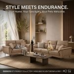 SNUGGLE 2 + 3 Seater Pet Friendly Sofa Set-Grey - Image 3