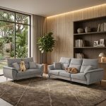 SNUGGLE 2 + 3 Seater Pet Friendly Sofa Set-Grey