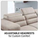 SPIRAL 6 Seater Pet Friendly Corner Sofa-Brown - Image 4