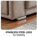 SPIRAL 6 Seater Pet Friendly Corner Sofa-Brown - Image 3