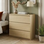 VESTA Premium Grade 3 Drawer Chest-Oak - Image 3