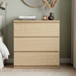 VESTA Premium Grade 3 Drawer Chest-Oak