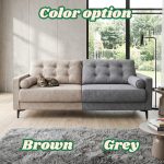 VODDER 3 Seater Pet Friendly Sofa-Brown - Image 4