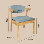 ZIDANCE Wooden Dining Chair-3 Colors - Image 10