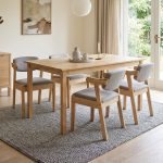 ZIDANCE Full Solid 4 Seater Dining Set-Natural