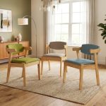 ZIDANCE Wooden Dining Chair-3 Colors - Image 3