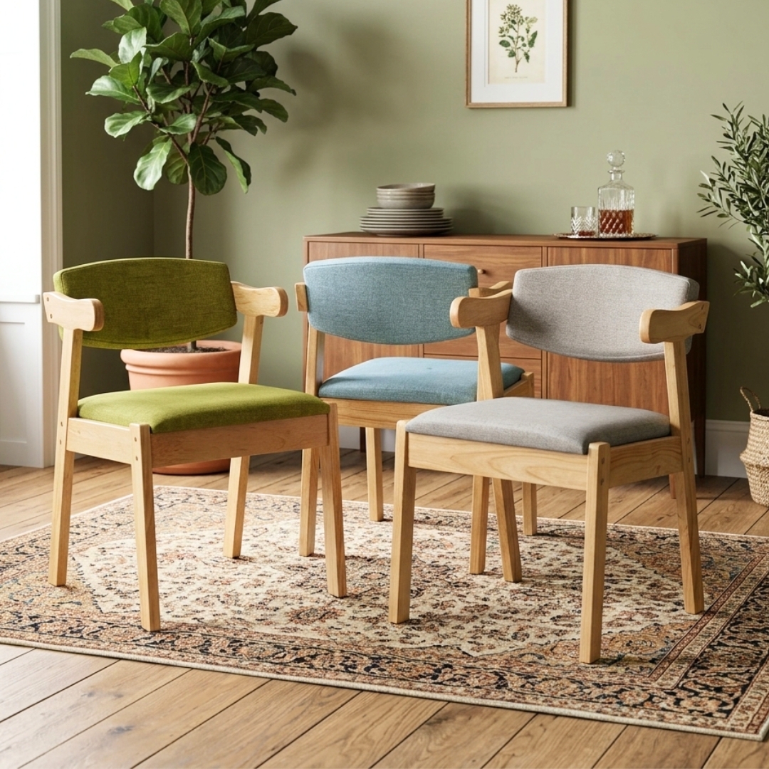 ZIDANCE CHAIR-3 ZIDANCE Wooden Dining Chair-3 Colors - Image 1