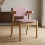 ZIDANCE Wooden Dining Chair-Pink