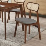 [Set of 2] ZONDA Pet Friendly Dining Chair-Walnut - Image 2