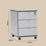 ECON 150cm L Shaped Working Desk-Grey - Image 8