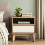 HIRADO 1 Drawer Bedside Table-Oak