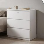 AFFIN 3 Drawer Chest With Lock-White - Image 2