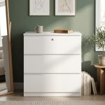 AFFIN 3 Drawer Chest With Lock-White