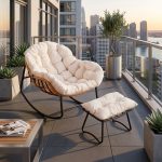 BREEZE Outdoor Relaxing Chair with Ottoman Set