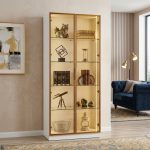 DSC 2066 2 Glass Door LED Display Cabinet-White